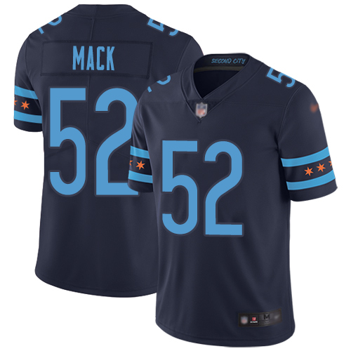 Chicago Bears Limited Navy Blue Men Khalil Mack Jersey NFL Football 52 City Edition